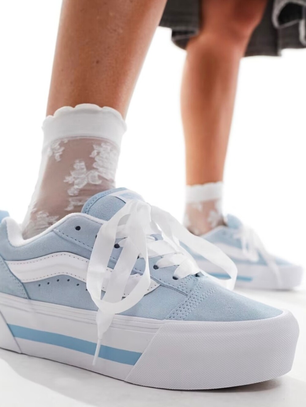 Vans KNU STACK Vintage Satin Dream Blue. Womens size 8.5